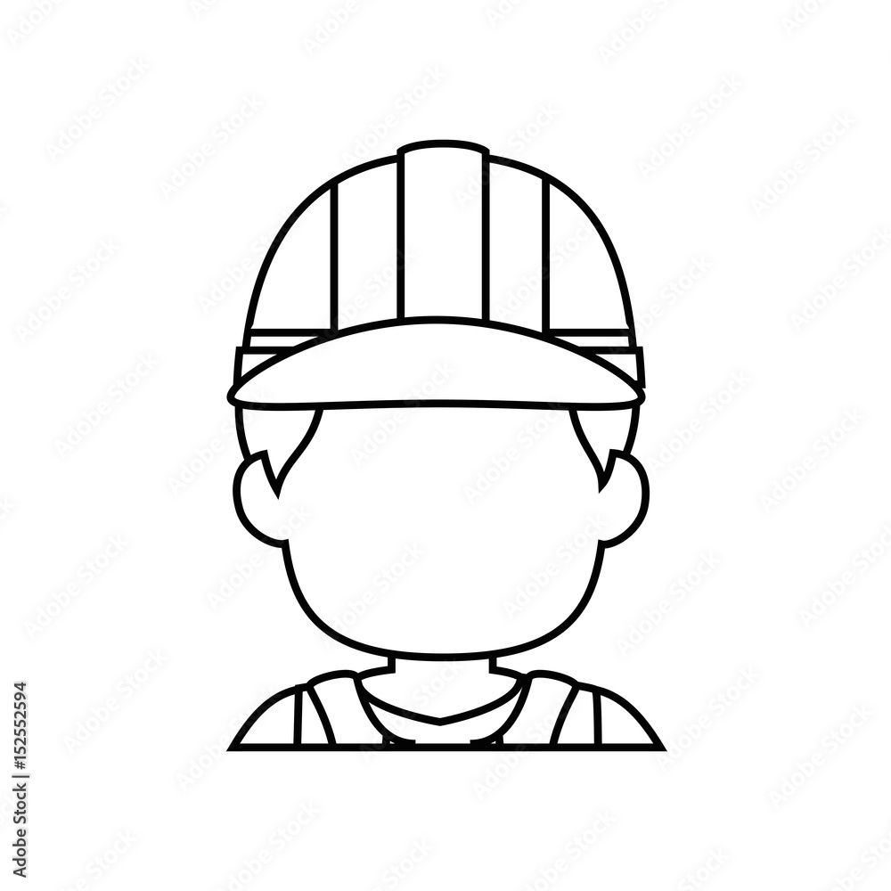 Worker faceless profile icon vector illustration graphic design Worker faceless profile icon vector illustration graphic design