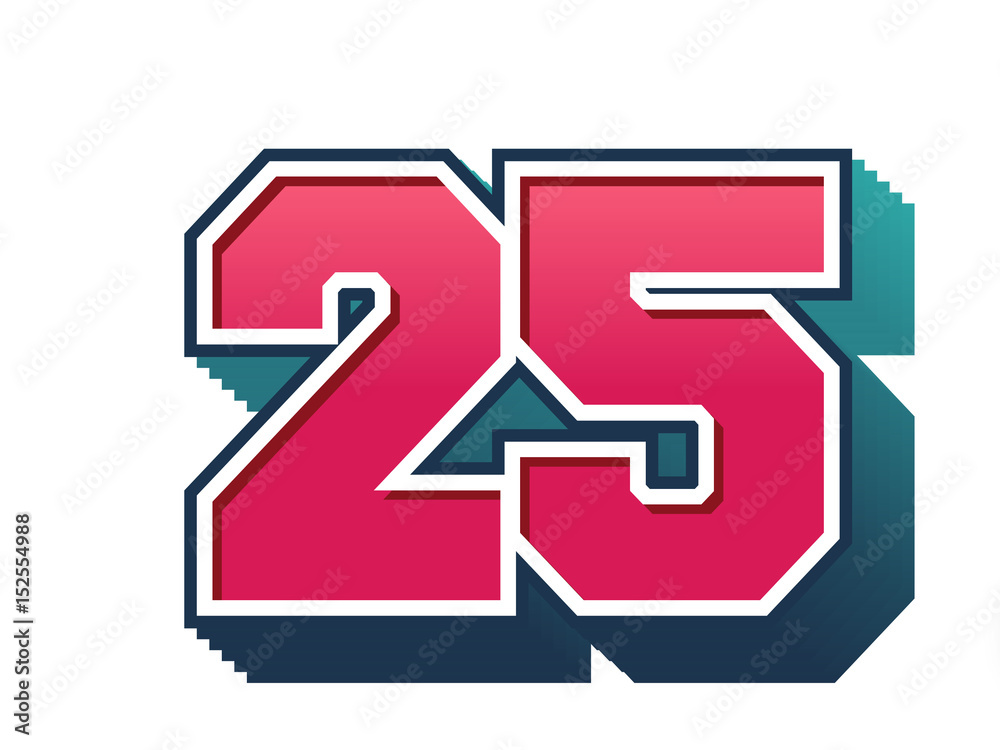 25th celebration event number for poster or invitation 25th celebration event number for poster or invitation