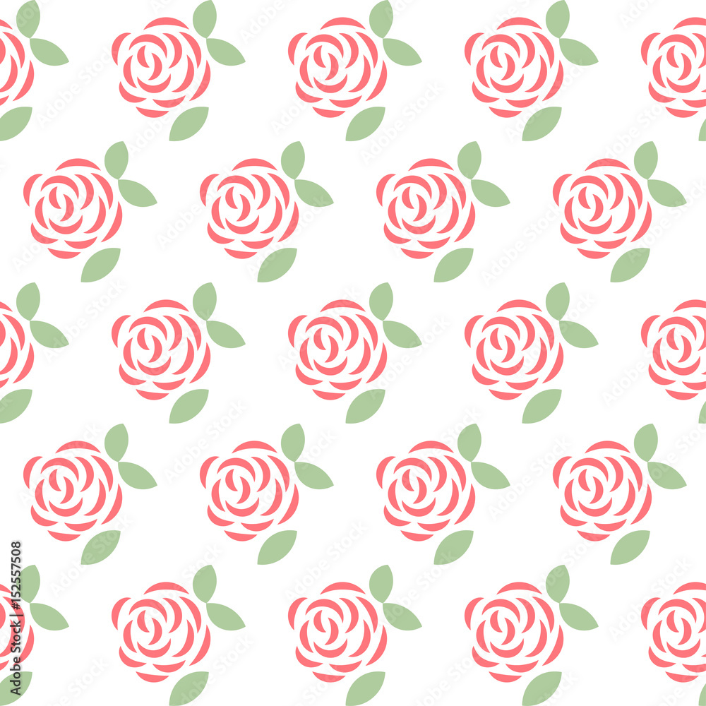 Geometric pattern with roses and leaves, black and white lines and silhouette. Vector illustration. Geometric pattern with roses and leaves, black and white lines and silhouette. Vector illustration.