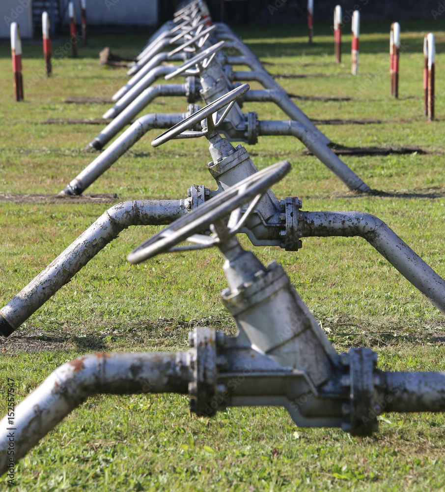 series of shut-off valves for closing the pipes in the large ind series of shut-off valves for closing the pipes in the large ind