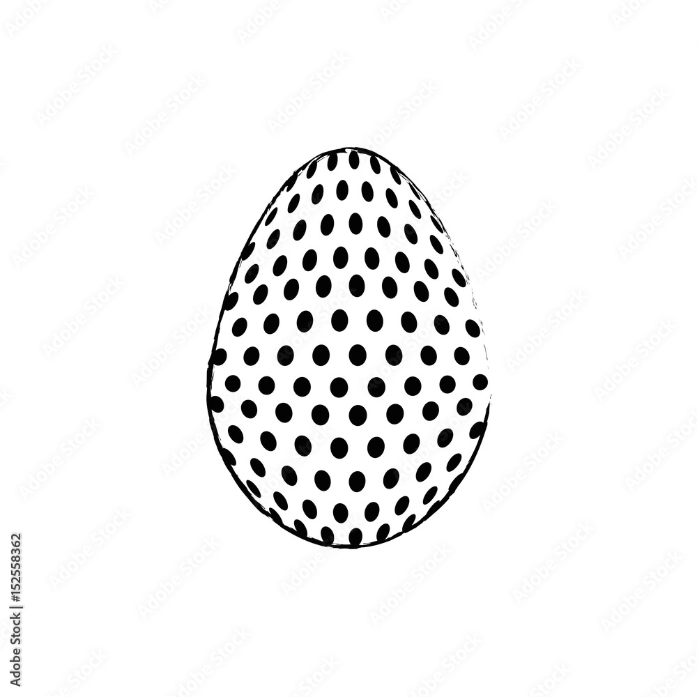 easter egg icon over white background. vector illustration