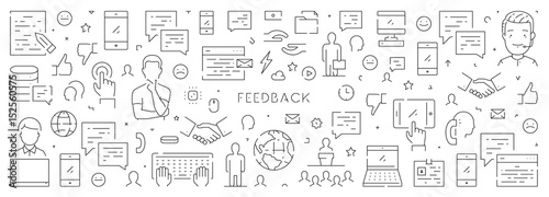 Line web banner for feedback and support