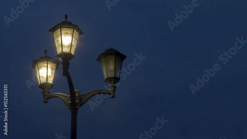 street lamp at night