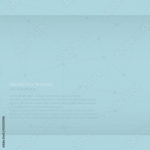 Abstract vector background. Blue infographic network pattern. Sample text presentation