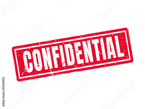confidential red stamp style