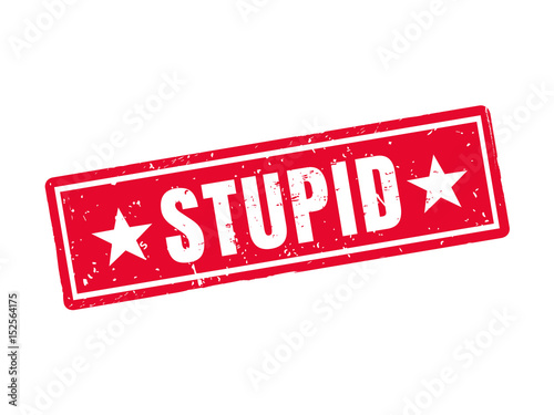 stupid red stamp style
