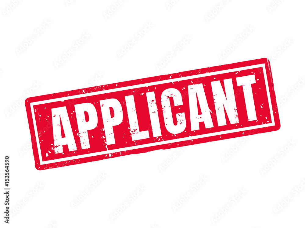 applicant red stamp style applicant red stamp style