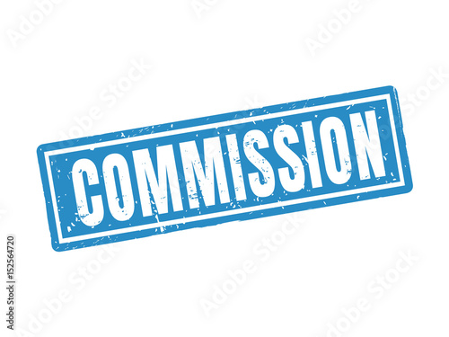 commission blue stamp style