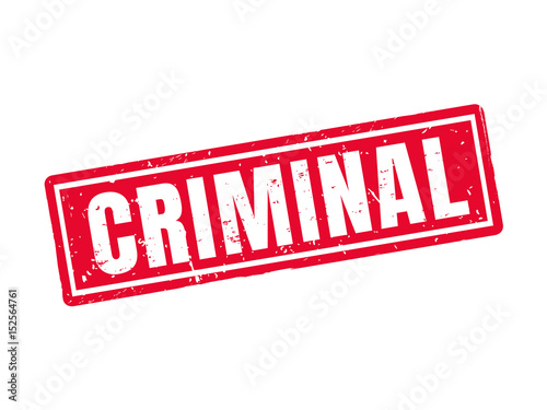 criminal red stamp style