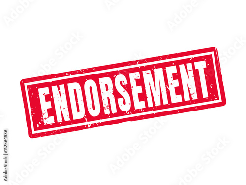 endorsement red stamp style