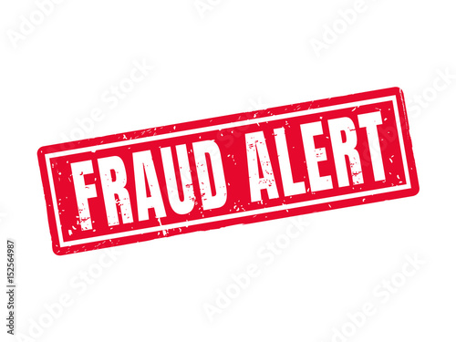 fraud alert red stamp style