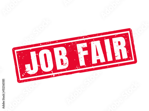job fair red stamp style