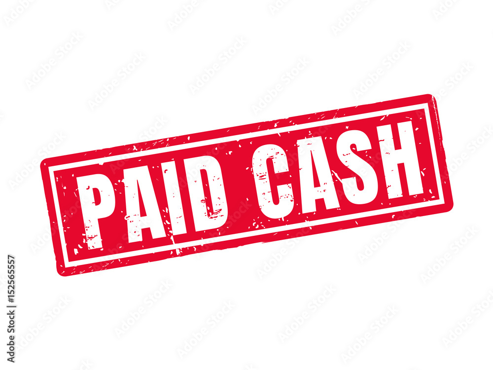 paid cash red stamp style Stock Vector Adobe Stock