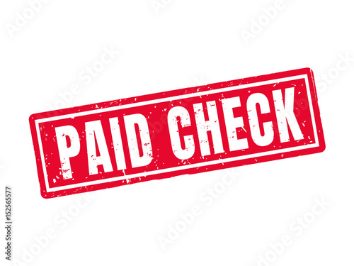 paid check red stamp style