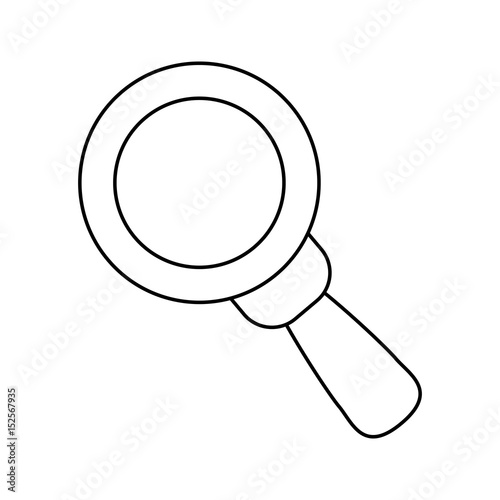 magnifying glass tool vector icon illustration graphic design
