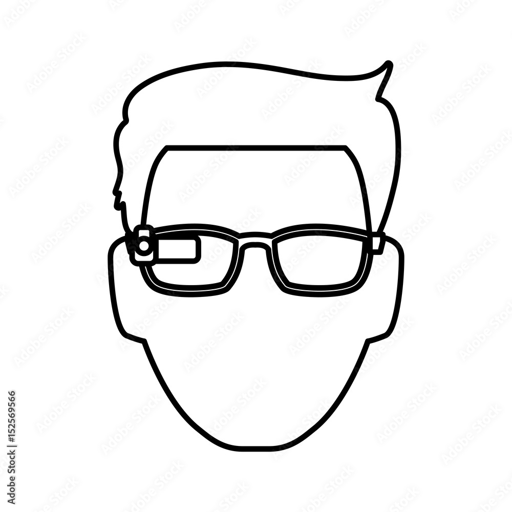 man faceless iglasses vector icon illustration graphic design man faceless iglasses vector icon illustration graphic design