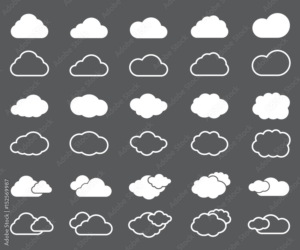 Obraz premium clouds design vector illustration icons on background