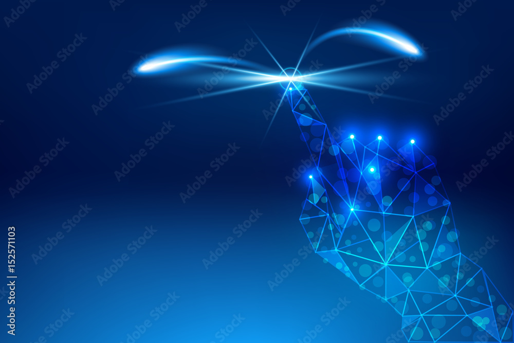 custom made wallpaper toronto digitalclick hand blue background abstract technology concept,vector