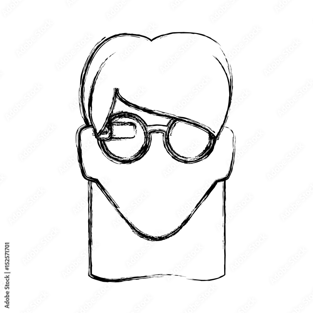 woman faceless iglasses vector icon illustration graphic design