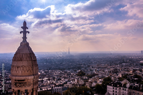 PARIS, FRANCE - October 2015: Paris from above the Sacré Coeur