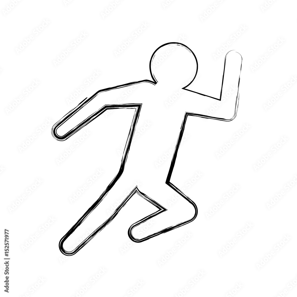 man running silhouette vector icon illustration shape man running silhouette vector icon illustration shape