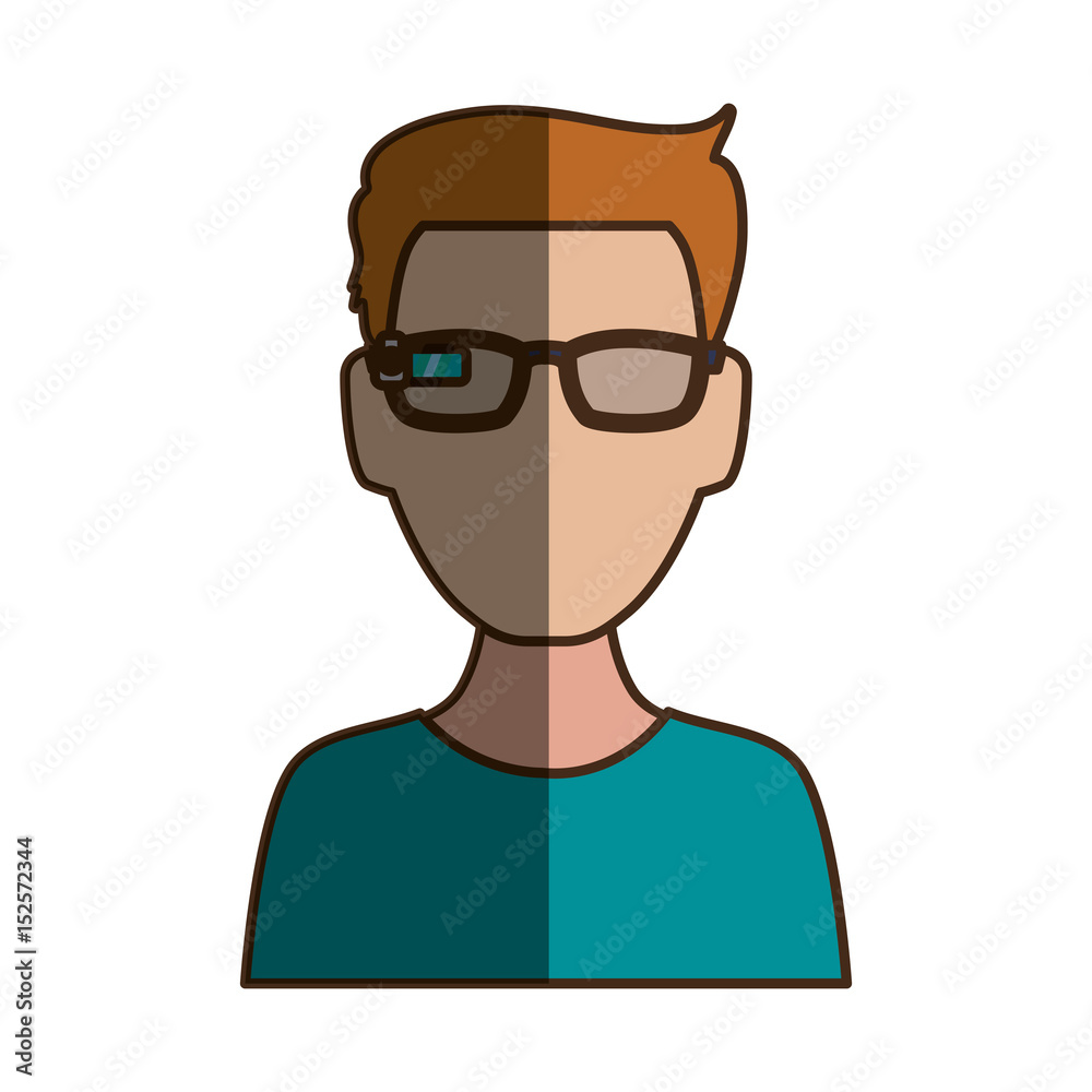 man faceless iglasses vector icon illustration graphic design