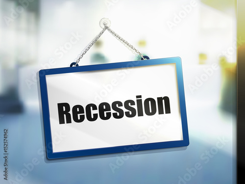 recession text sign