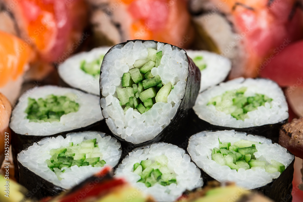 Close up of kappa maki