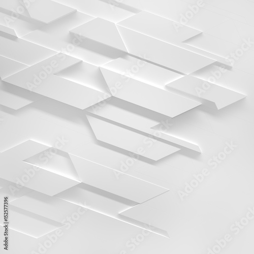 White Futuristic Background  3d illustration 