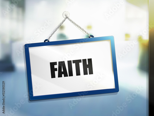 faith text sign