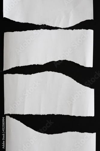 Crumpled torn white paper texture