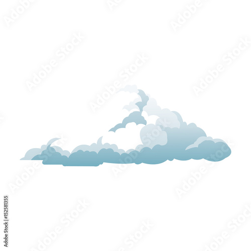 cumulus cloud weather natural meteorology vector illustration