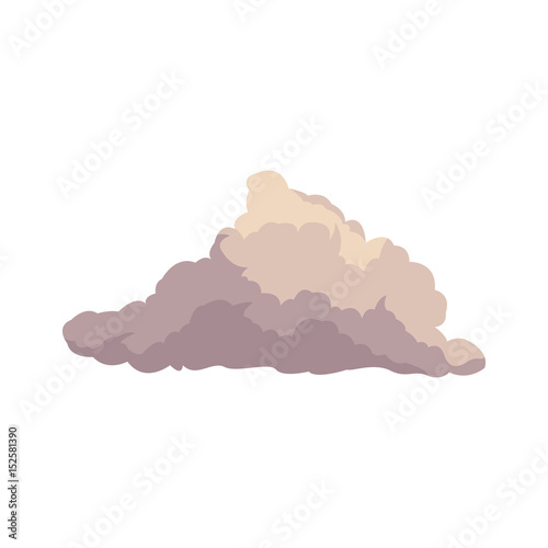 cumulus cloud weather natural meteorology vector illustration