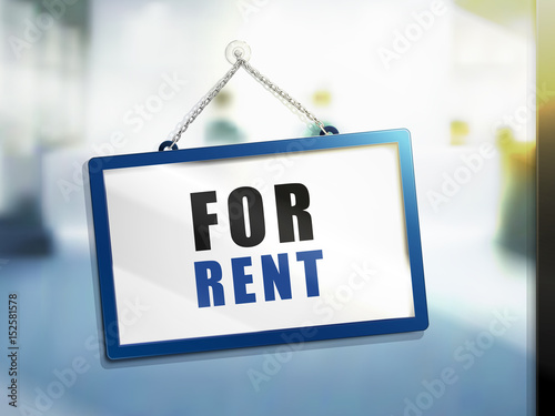 for rent text sign
