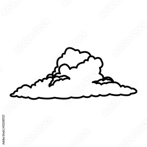 cumulus cloud weather natural meteorology vector illustration