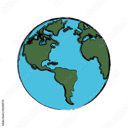 earth planet sphere vector icon illustration graphic design
