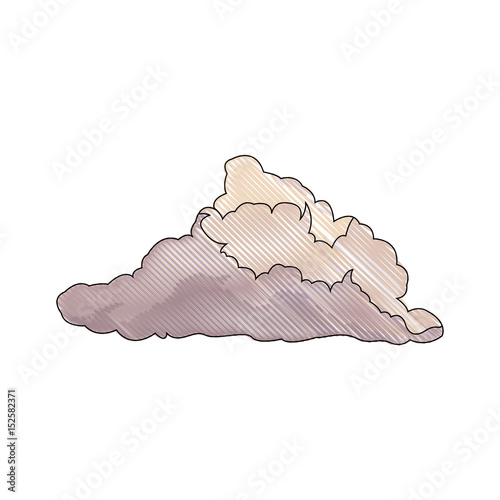 cumulus cloud weather natural meteorology vector illustration