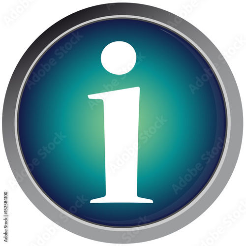 Glossy Button mit Aufschrift i - Info, About ...