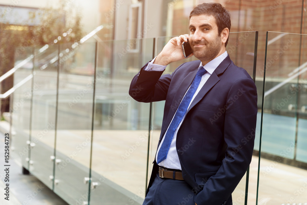Portrait of handsome businessman outdoor Portrait of handsome businessman outdoor