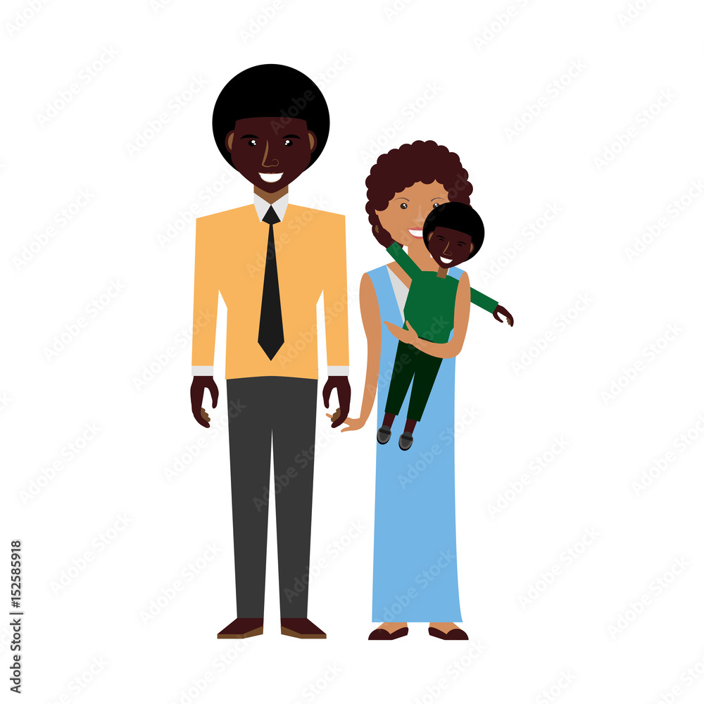 Naklejka premium couples family baby relationship vector icon illustration