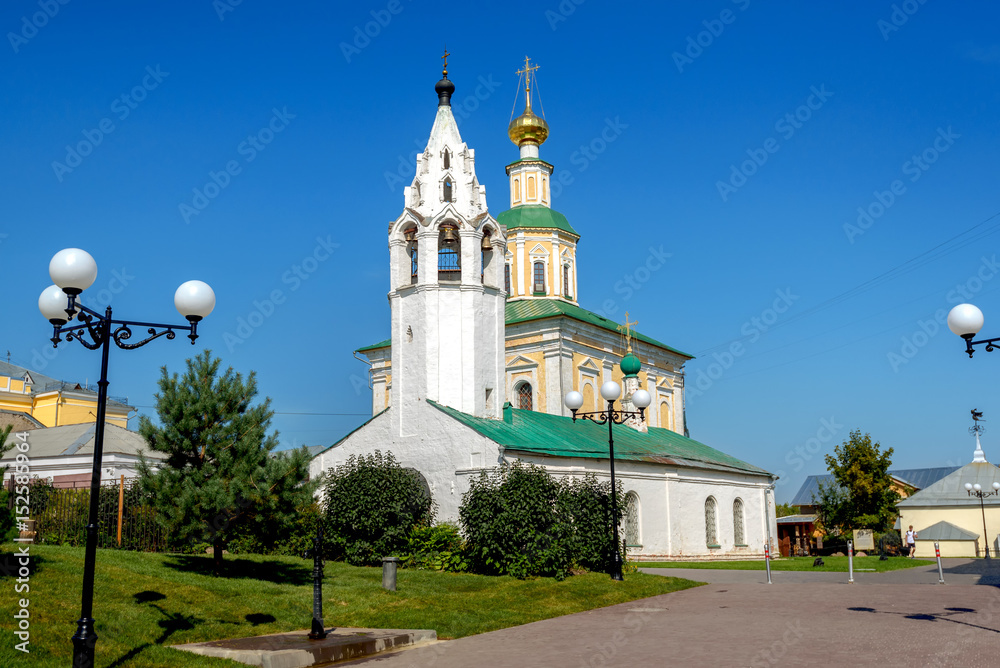 Old orthodox church in Vladimir in the summer. Gold ring of Russia. Tourist attractions.