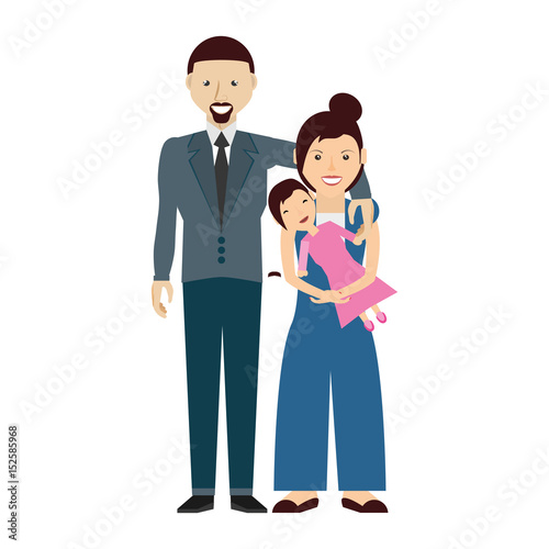 Wallpaper Mural couples family baby relationship vector icon illustration Torontodigital.ca