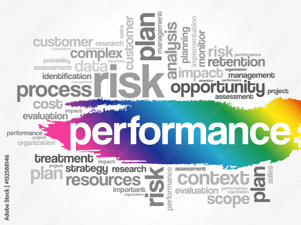 Performance word cloud collage, business concept