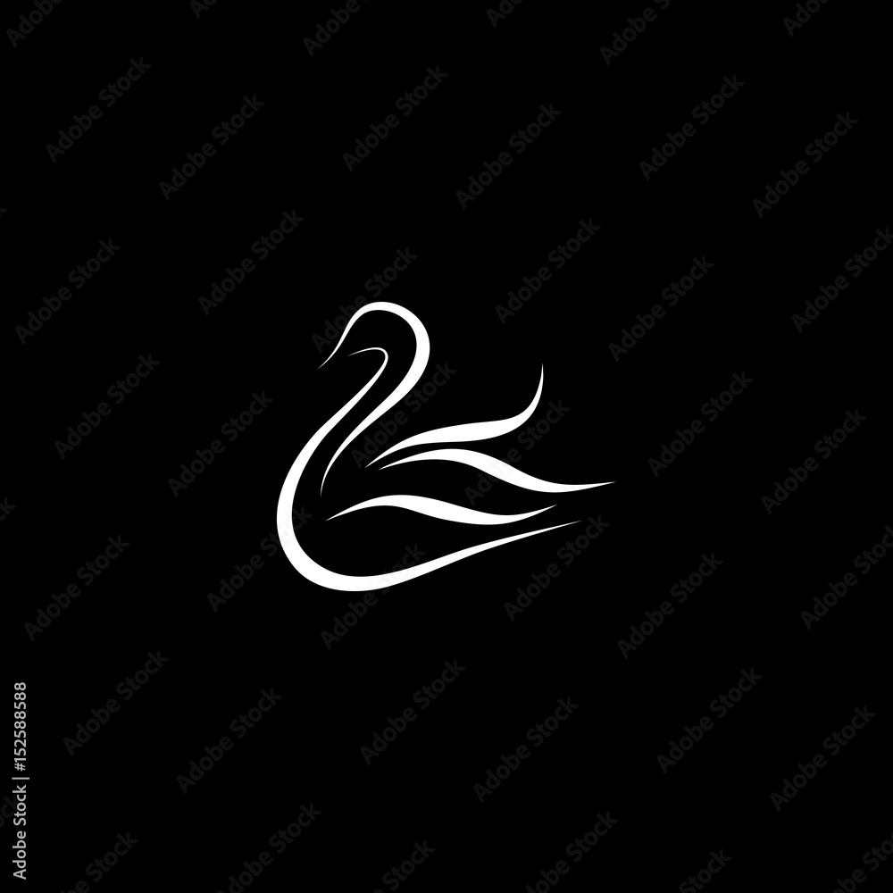 Fototapeta premium Swan vector illustration