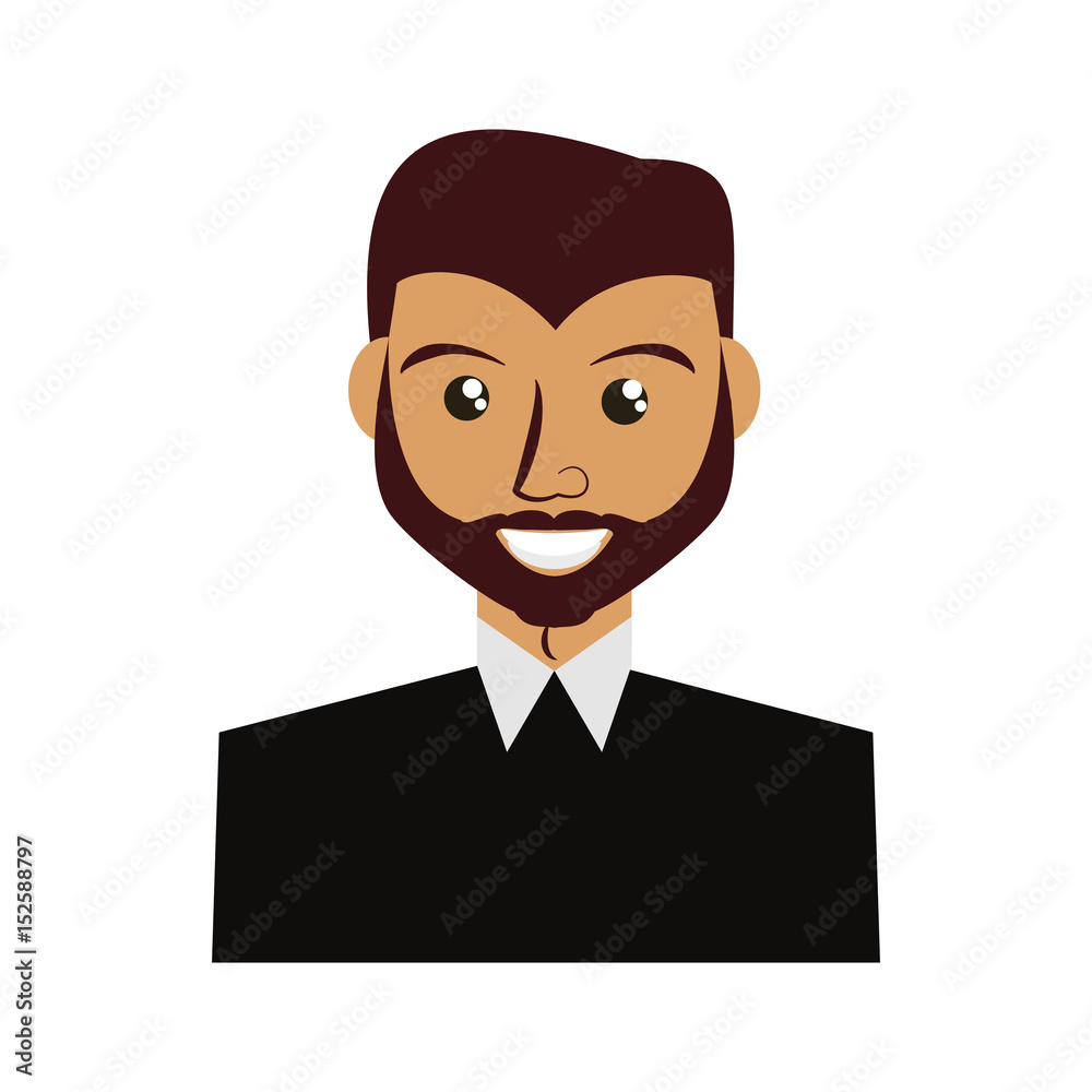 adult male beard vector icon illustration design graphic