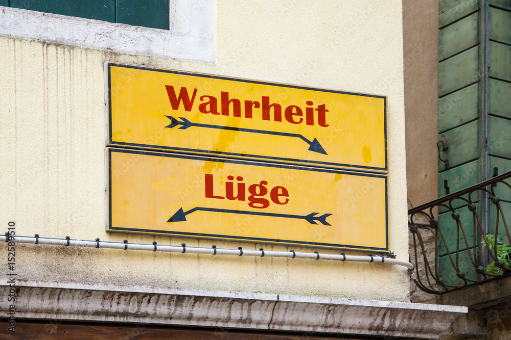 Fototapeta premium Schild 227 - Wahrheit