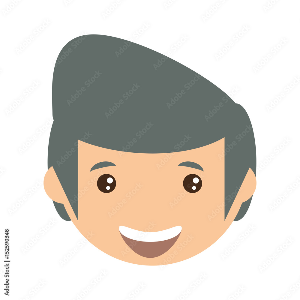 adult male head vector icon illustration design