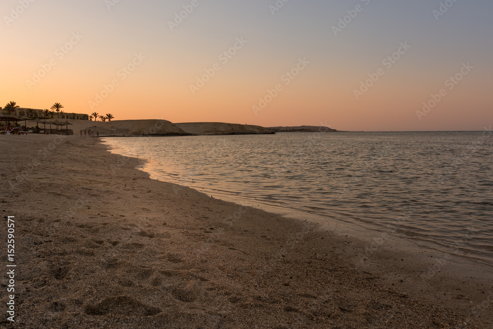 wonderful egyptian beach at sunset