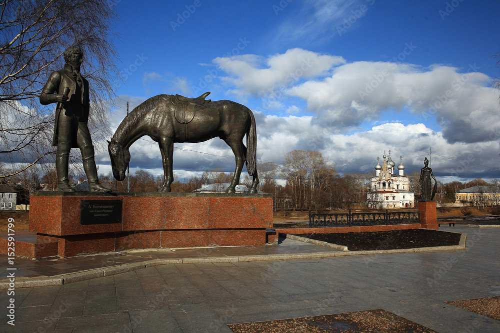 monument to poet Batyushkov vologda travel
