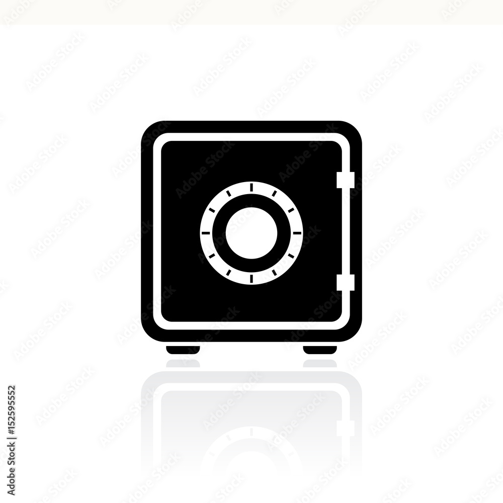 Small home safe box vector icon